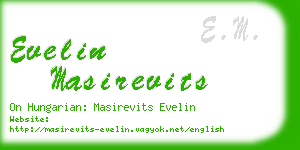 evelin masirevits business card